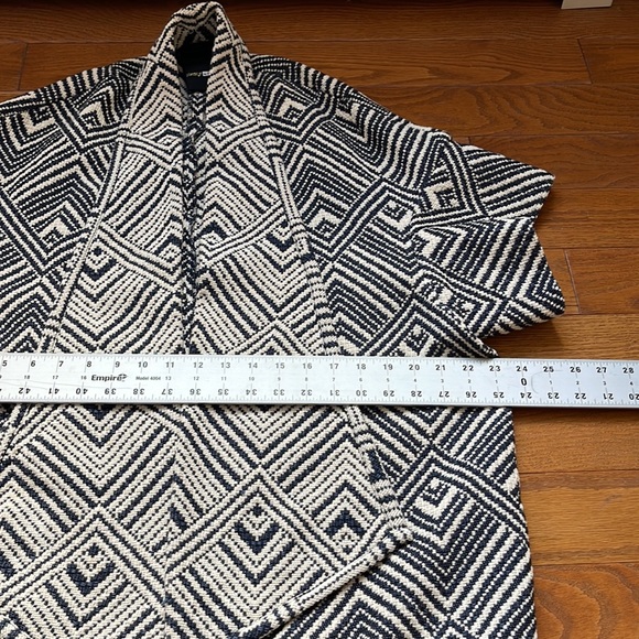 PLENTY Tracy Reese Anthropologie Open Front Cardigan Sweater Chevron Size XS - Picture 10 of 11